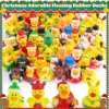 50/100 Pcs Christmas Rubber Ducks  Mini Christmas Ducks Toys Xmas Party Decorations Duck Pool Toys for Party 1