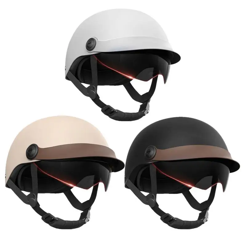 Casco Abierto Tipo Jet Para Moto Y Scooter - Certificado DOT/ECE, Visera Solar, Forro Extraíble