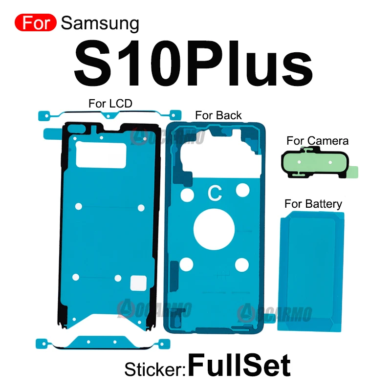 Fullset Sticker For Samsung Galaxy S10 Lite Plus S10+S10 5G S10E Front LCD Screen And Back Battery Adhesive Glue Replacement