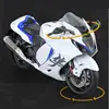 1:9 SUZUKI Hayabusa GSX-1300R Alloy Racing Motorcycle Model Diecast Metal Street Sports Motorcycle Model With Light Kid Toy Gift 2
