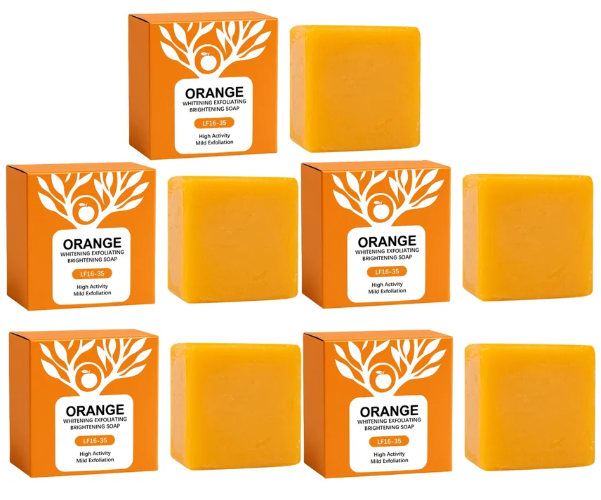 Orange Enzyme Exfoliating & Brightening Soap Bar - Gentle Cleansing and Moisturizing