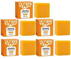 Orange Enzyme Exfoliating & Brightening Soap Bar - Gentle Cleansing and Moisturizing - Orange Soap 5pcs