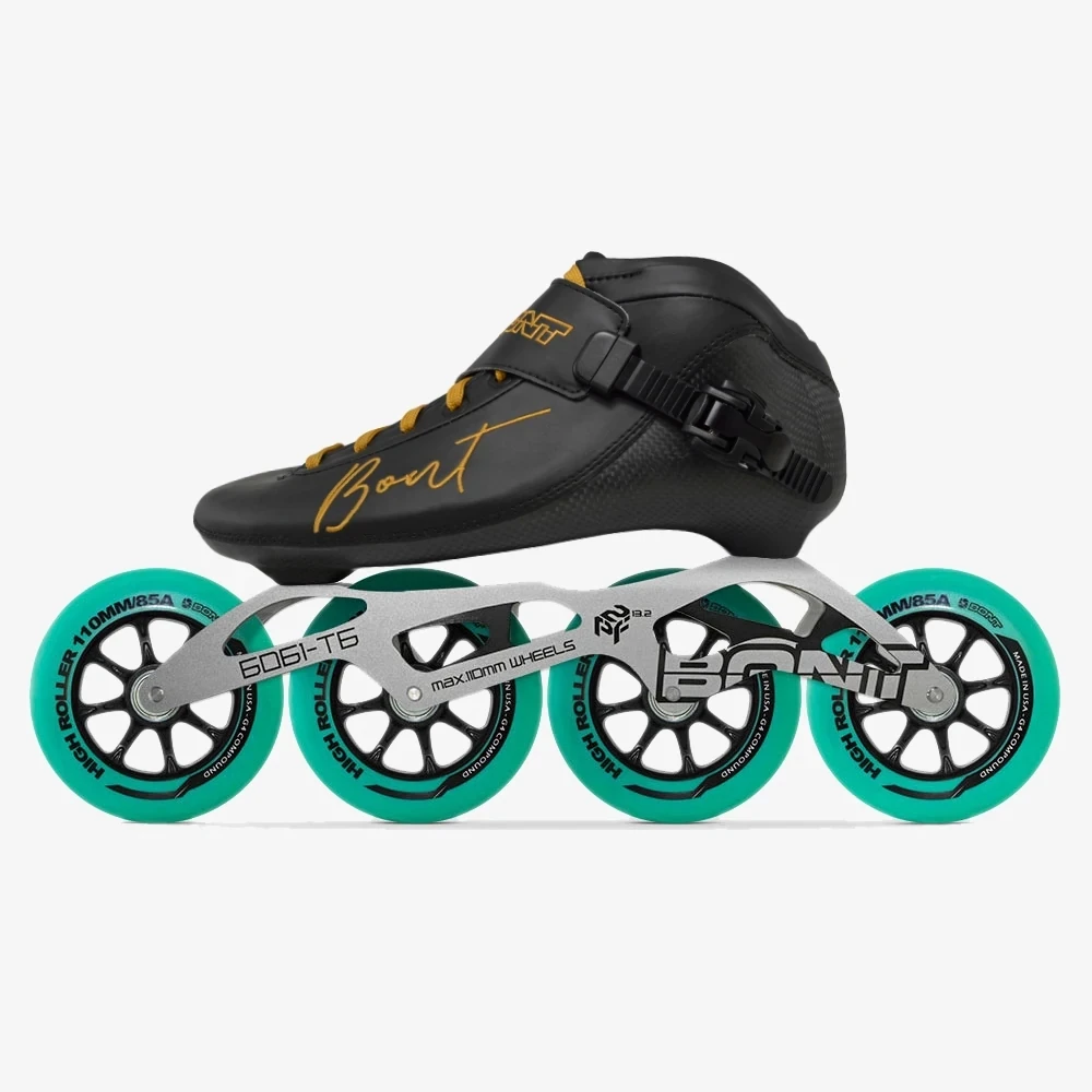 Inline Speed Skates Original Bont BNT 2PT Heatmoldable CarbonFiber Boot 4*90/100/110mm 6061 High Roller Wheel Skate Patines