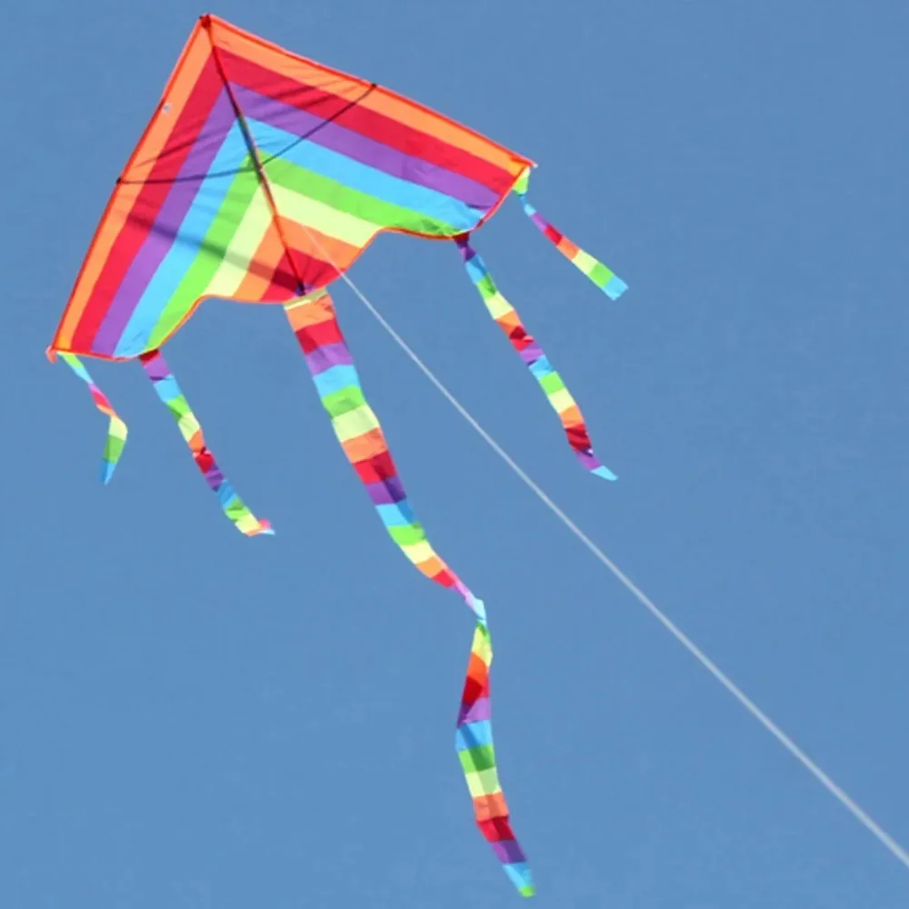 Colorful Rainbow Kite Outdoor Fun Sports Beach Kids Children Outdoor Toys