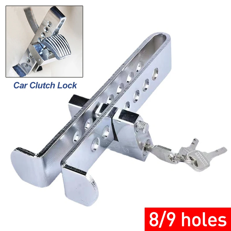 89holesUniversalCarClutchLockSteeringWheelBrakePedalLock