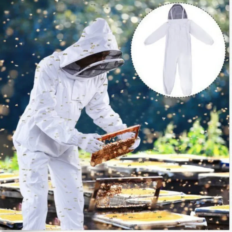 Full Body Protection Beekeeping Suit Cotton Beekeeper Costume Safty Veil Hood Hat Clothes Beekeepers Bee WJ901 beekeeping suit beekeeping clothing