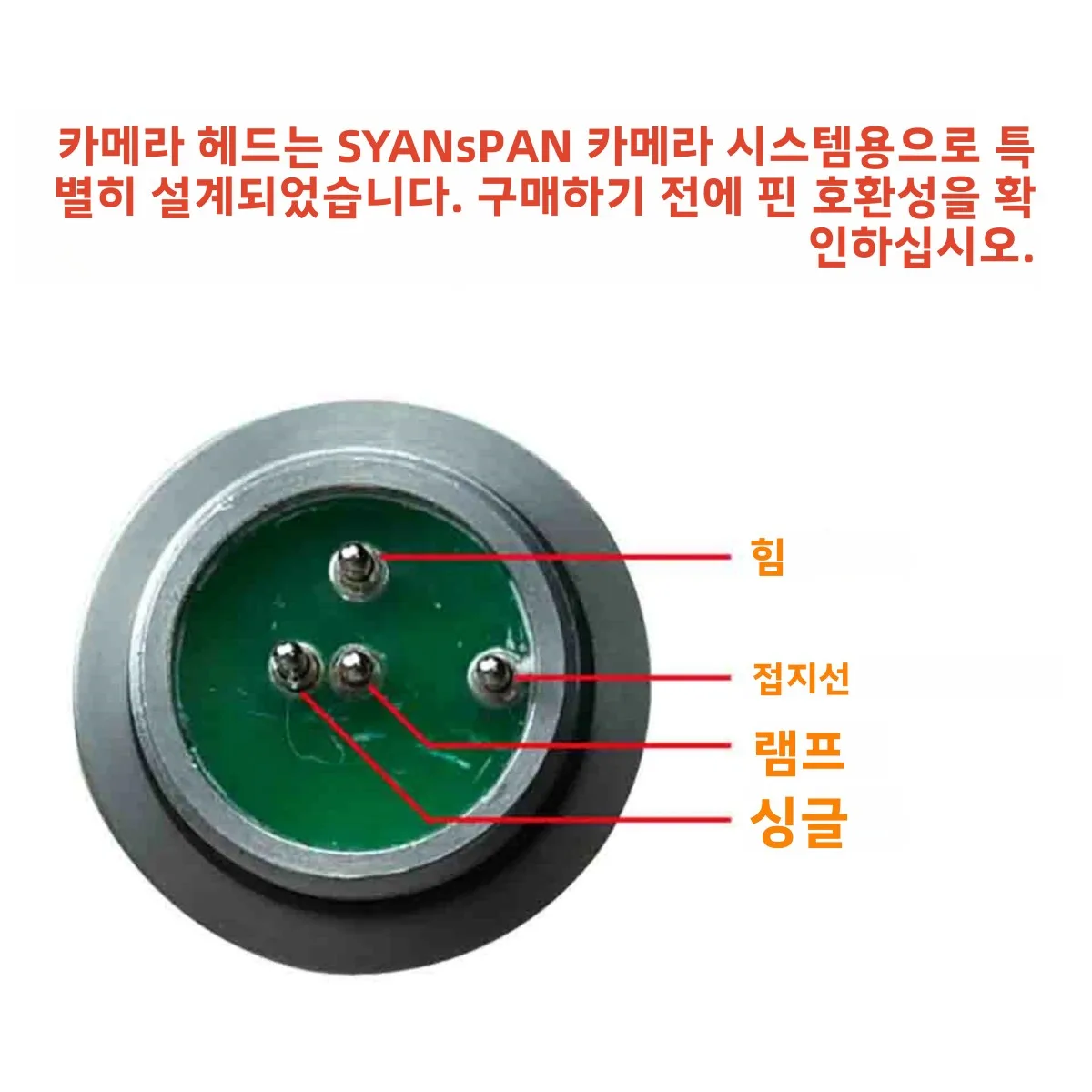 하수관 검사 카메라 헤드, SYANSPAN 23mm/17mm 배수 하수관 산업용 내시경 카메라 부품 교체 미끄럼 방지