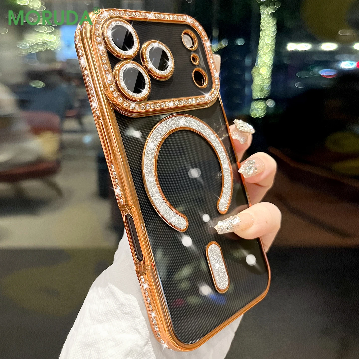 Étui FOXDOCK à rabat en cuir PU pour iPhone 13 Pro Max résistant aux
