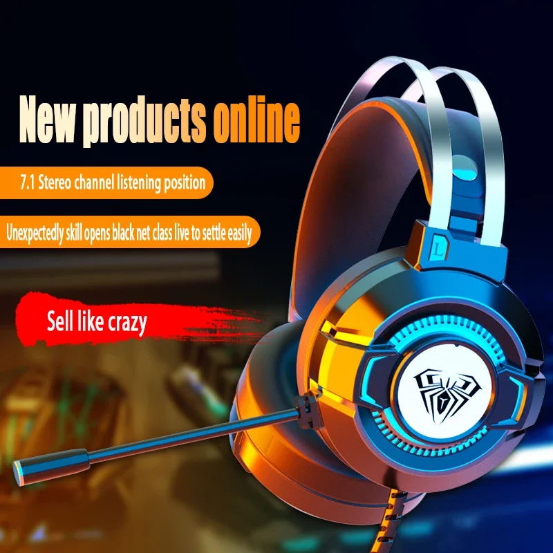 

S602 Computer Headset Esports Game Eat Chicken Noise Reduction Subwoofer Notebook