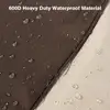 Waterproof Heavy Duty Patio Chaise Lounge Cover UV Resistant Outdoor Furniture Protector Dustproof Windproof with Fastening 5