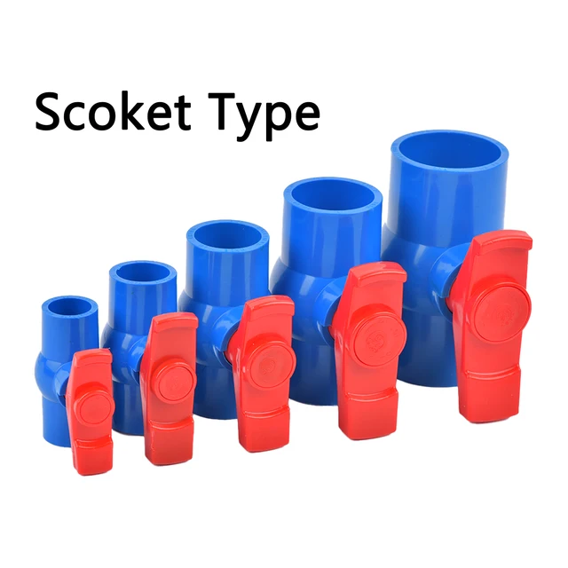 1/2 ~ 1,5 "Szál És Aljzat Típusú Kék Pvc Golyószelep 20 50 Mm -Es Kerti Öntözőszerelvények Akvárium Haltartály -Kapcsoló Gömbszelep - Image 3