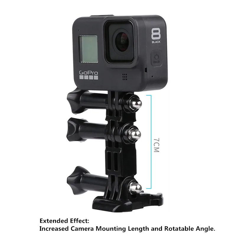 Support Caméra Moto/vélo 360° - Compatible GoPro, Insta360, DJI - Pince 15-55mm, Vis 1/4"