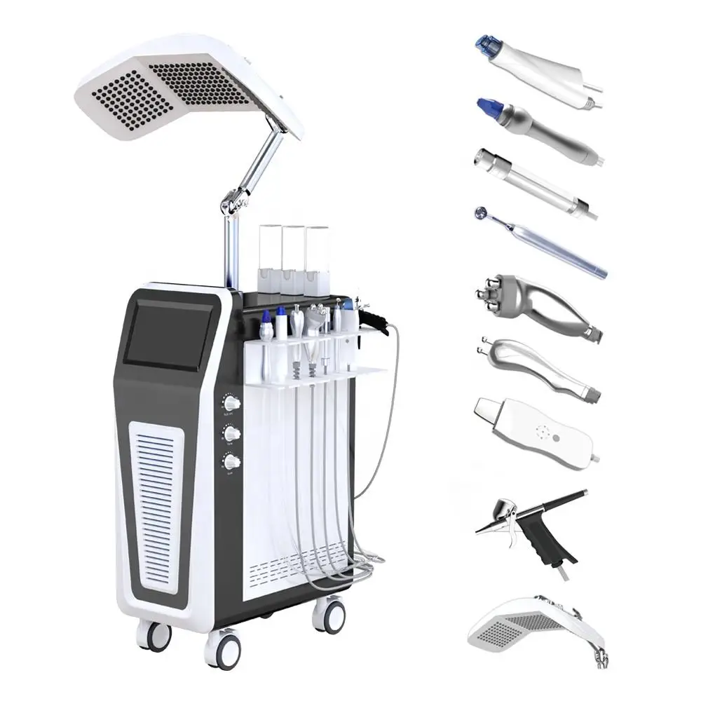 Multi-Functional Hydra Jet Peel + Hydra + Led Light For Skin Rejuvenation Facial Cleaning Machine