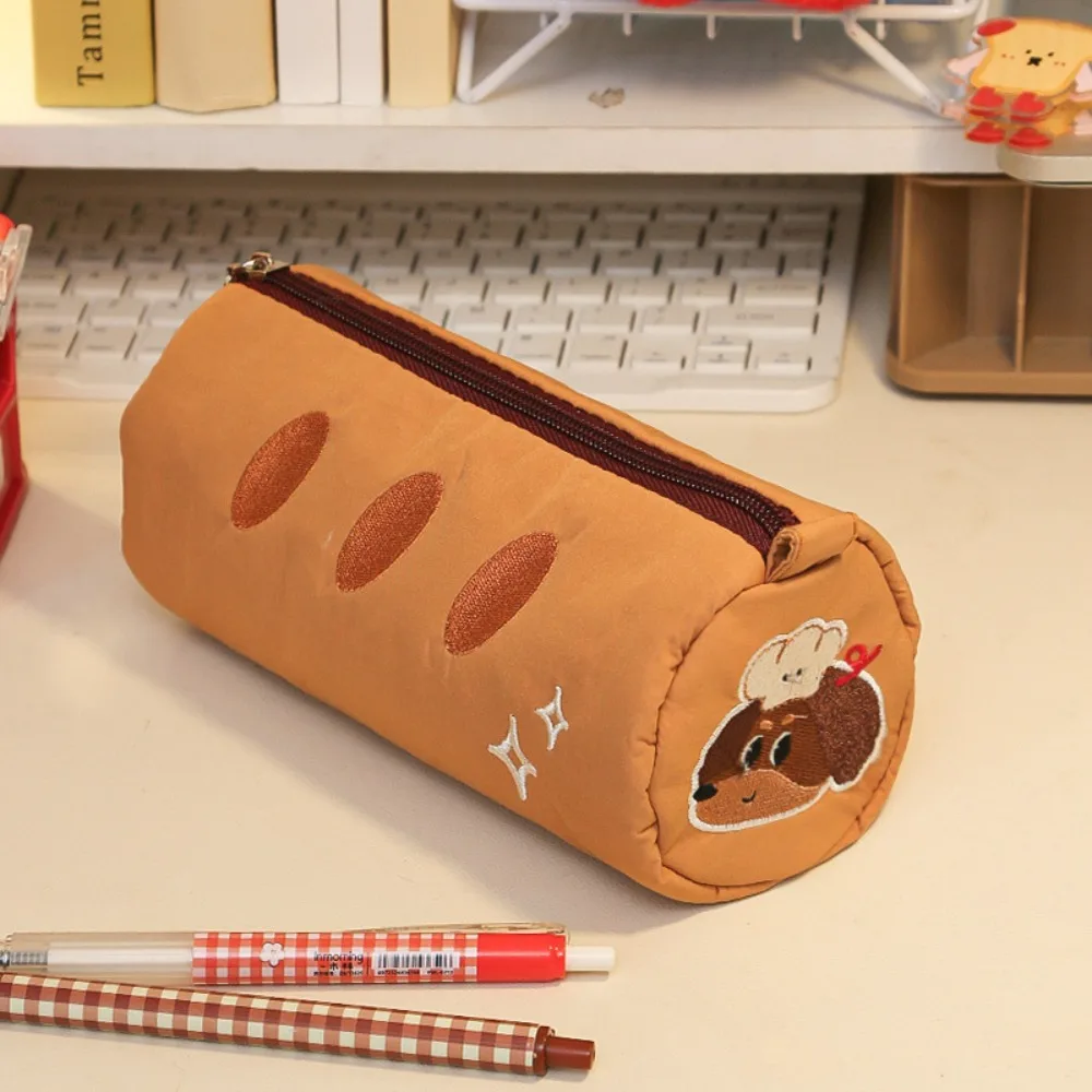 Desk Storage Bag Pencil Case Pouch Pillow Shape Cake Roll Stationery Storage Bag Stationery Box Large Capacity