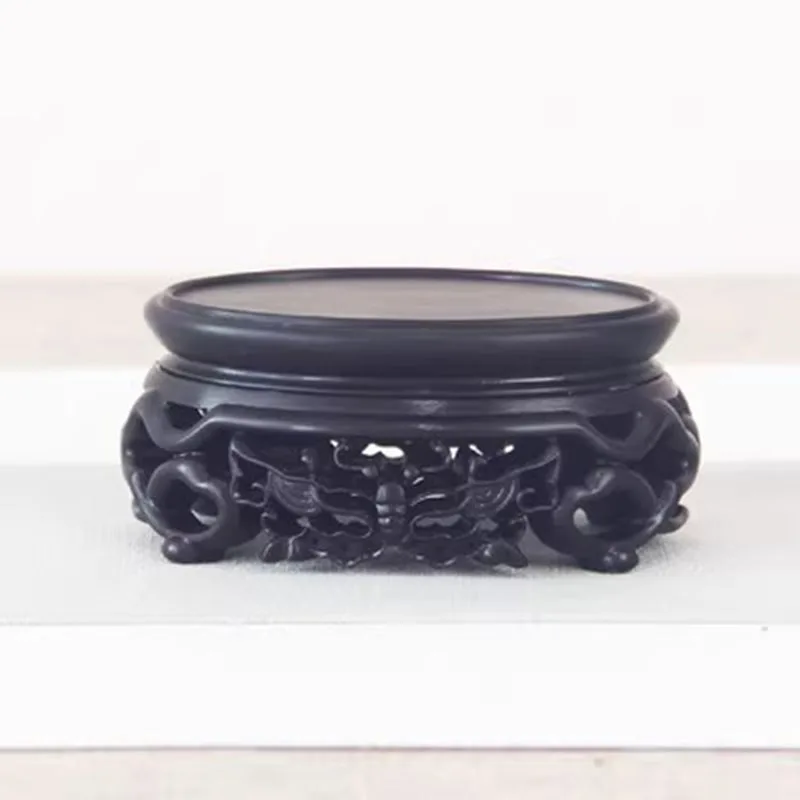 Black Sandalwood Base, Bonsai, Mahogany Decoration, strange Stone Buddha Statue, Purple Clay Pot, Bonsai Pot