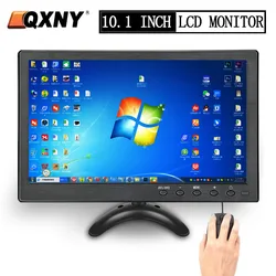 QXNY-Moniteur de voiture avec HDMI et VGA, 10.1 pouces, pour télévision et ordinateur, écran LCD pour documents, caméra de recul et système de sécurité domestique