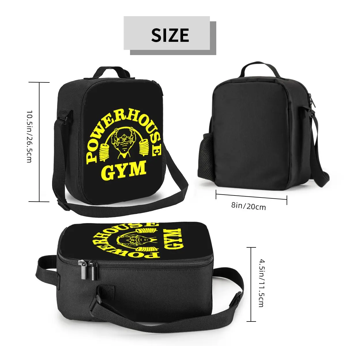 Powerhouse Gym Lunch Bag men women thermal cooler insulated lunch box for adult office