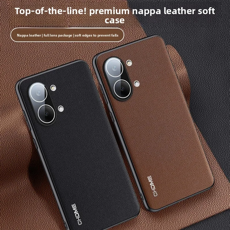 Luxury Silicone Leather Shockproof Phone Case with Camera Protection
