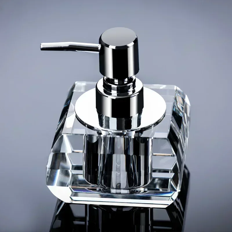 Crystal Glass Hand Sanitizer Bottle Soap Dispenser Lotion Shampoo Bottle Bathroom Accessories