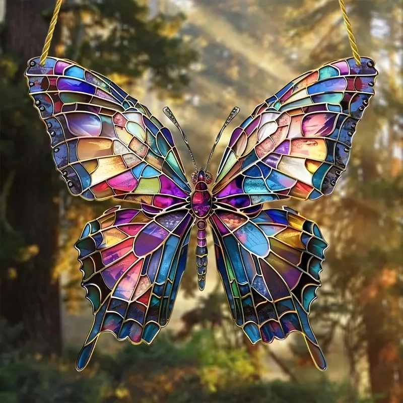 2D Flat Colored Acrylic Butterfly Light-Catching Device Flat Decora 1