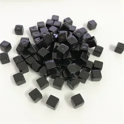 Set of 100 Clear Acrylic Dice (Solid black)