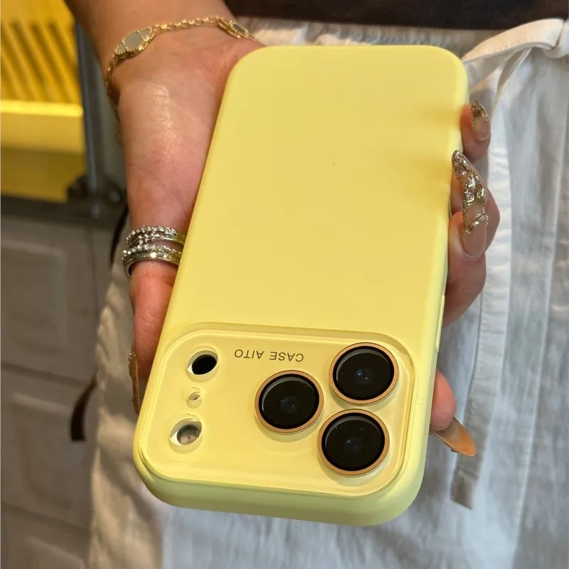 Official Liquid Silicone Shockproof Candy Soft Matte Phone Case with Camera Protection