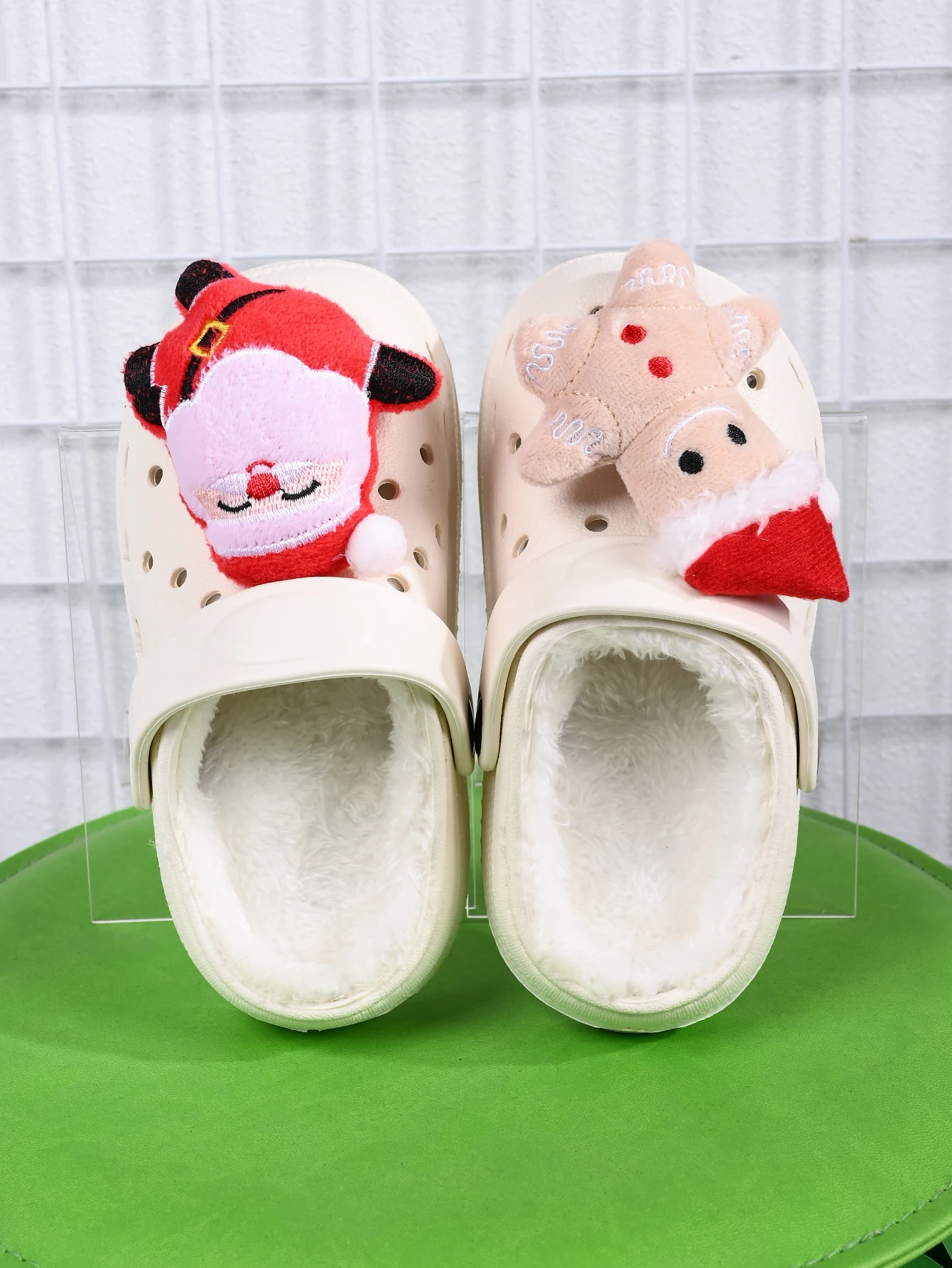 Children's Winter Slippers - Plush Soft EVA Sole Anti Slip Kids Indoor Shoes