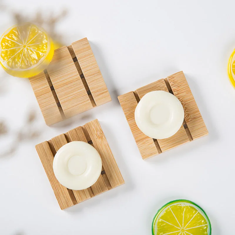 Creative bamboo soap box Simple wooden soap dish Essential oil rack Drain holder Soap Holder Shower Soap Tray Soap Dish Rack