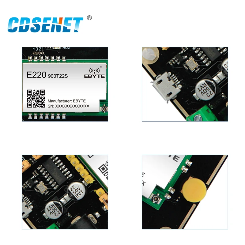 CDSENET LLCC68 LoRa/FSK Test Board 900MHz E220-900TBL-01 Wireless Transmitter Receiver E220-900T22S Module 22dBm SMD USB TTL