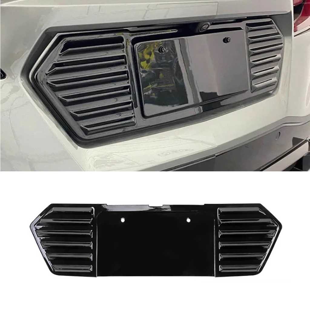 

Рамка номерного знака заднего бампера автомобиля для Chevrolet Corvette C8 2020-2023 ABS Глянцевая черная рамка для заднего номерного знака Обложка
