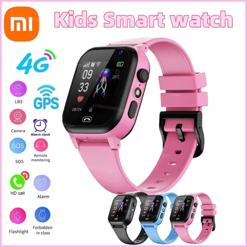 Xiaomi Kids 4G Smart Watch SOS GPS Location Video Call Sim Card Child SmartWatch Camera Waterproof Upgrade Watch For Boys Girls 2