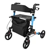 Senior High Quality Aluminium Durable Adjustable Adult Rollator Walker For Elderly 6