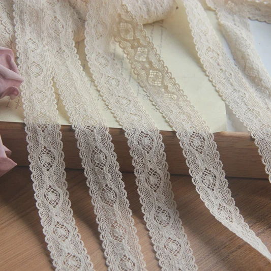 

2,5 см бежевый цвет кружевная отделка хлопковое кружево 3 ярда Новинка 2022