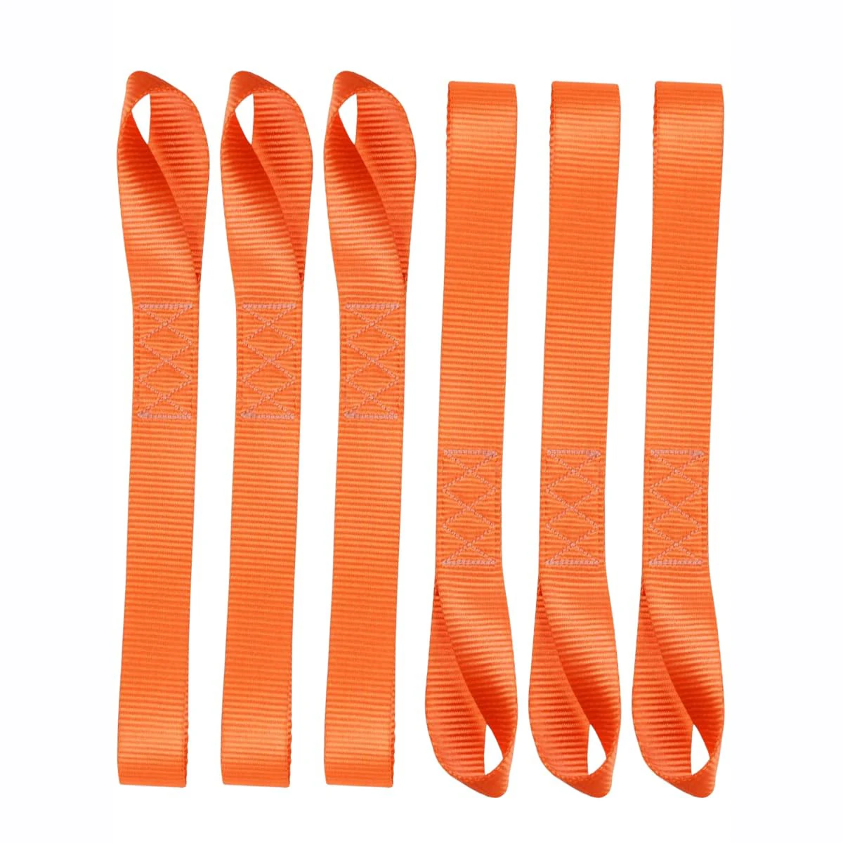 Heavy-Duty Soft Loop Tie Down Straps for Securing Cargo - 6 Pack, 15.9 inch