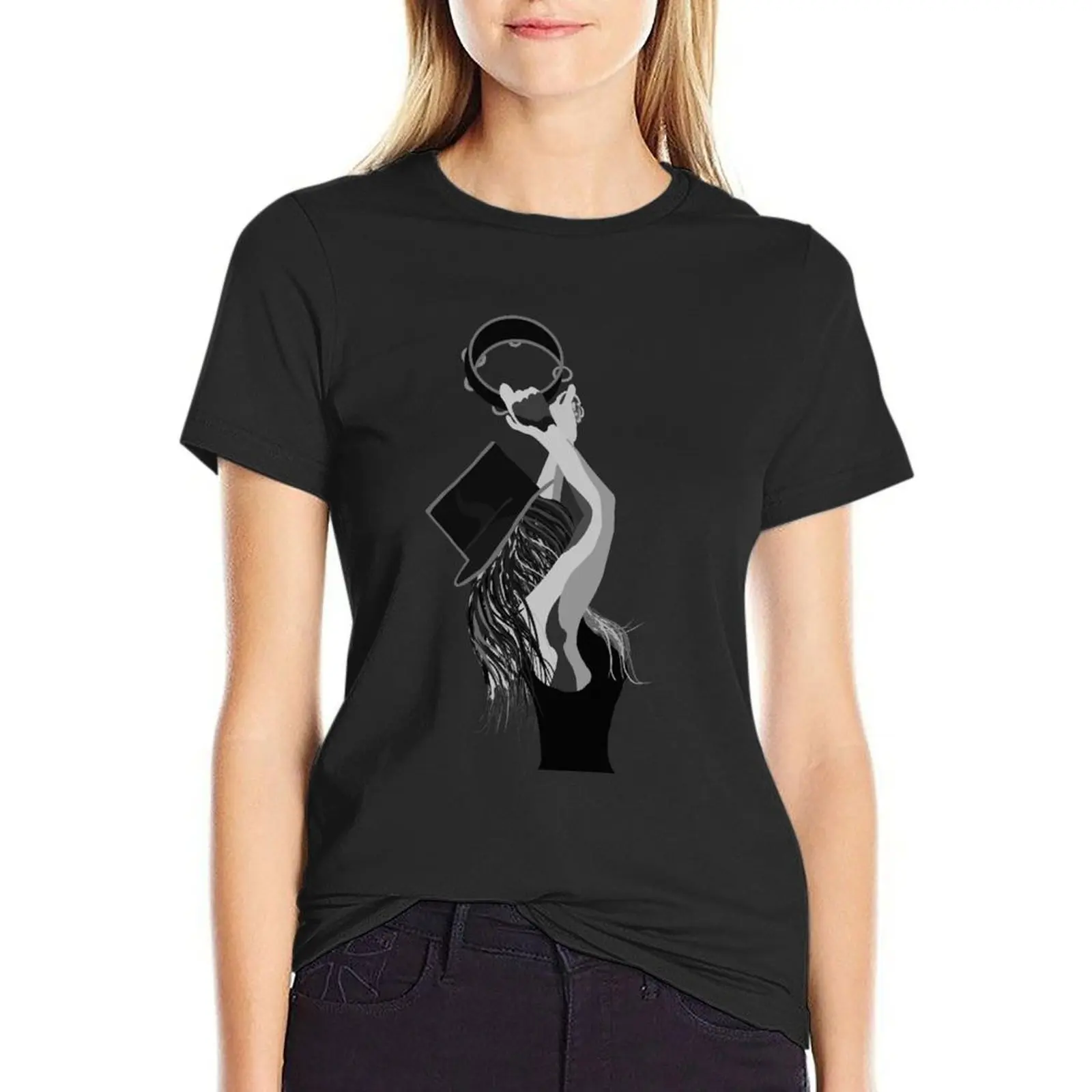 

stevie nicks and tambourine T-Shirt Aesthetic clothing summer clothes luxury designer clothing Women