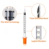 30/15/5Pcs 0.5Ml/1Ml Disposable Plastic Veterinary Syringe with Needle, Suitable for Pets and Farm Animals, Manual Push-Type Syringe with Needle, Farm Animal Syringe, Suitable for Cats, Dogs, Pigs 6