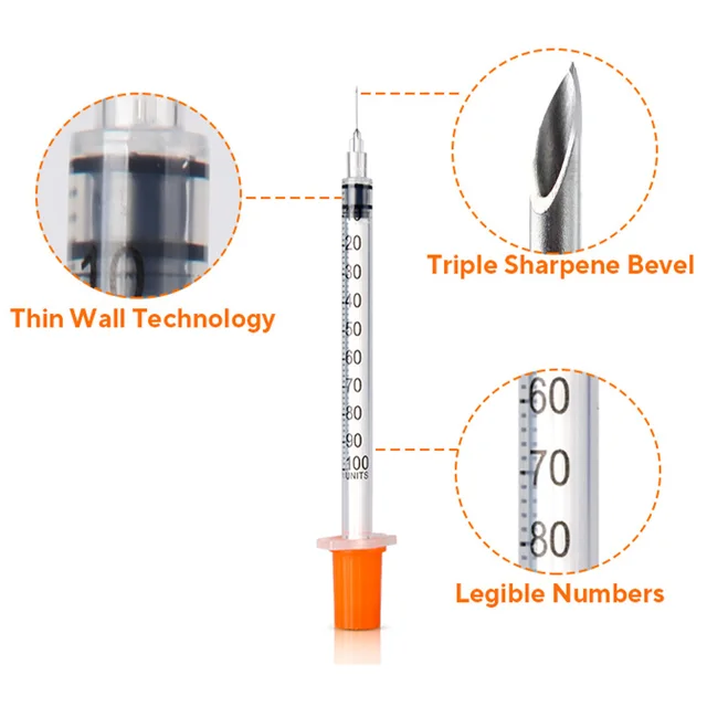 30/15/5Pcs 0.5Ml/1Ml Disposable Plastic Veterinary Syringe with Needle, Suitable for Pets and Farm Animals, Manual Push-Type Syringe with Needle, Farm Animal Syringe, Suitable for Cats, Dogs, Pigs 6