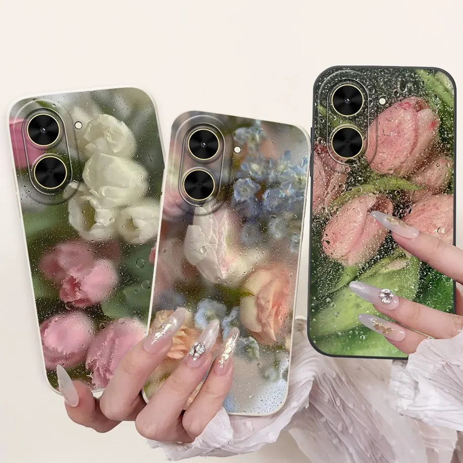 Floral Cartoon Soft TPU Phone Case – Stylish Protective Cover with Bumper