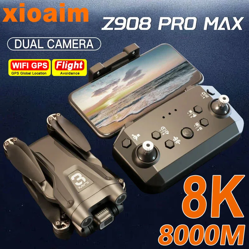 

For Xiaomi Z908Max Drone 8K 5G GPS Professional HD Aerial Photography Dual-Camera Omnidirectional Obstacle Avoidance Quadrotor