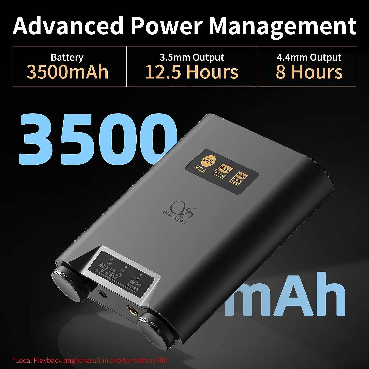 SHANLING H5 고해상도 블루투스 5.0 HIFI 헤드폰 앰프 플레이어 MQA 디코더 듀얼 AK4493SEQ USB DAC RCA 3.5m4.4mm PCM768 DSD512