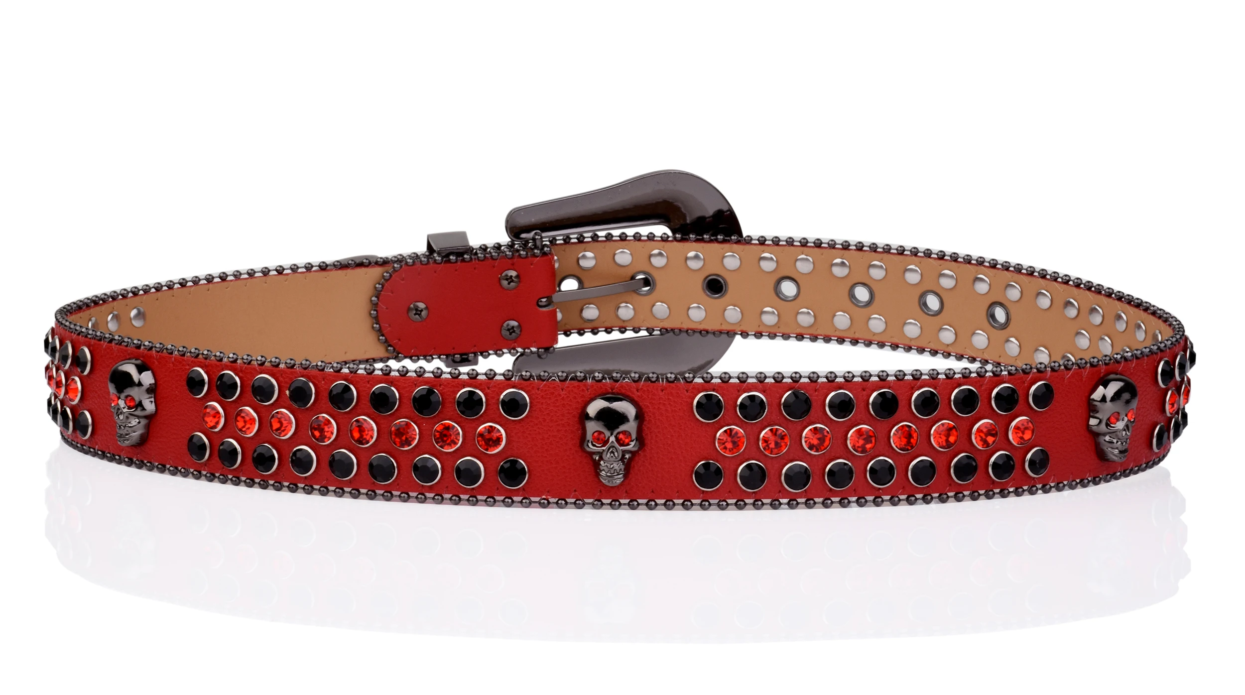 Cintura Western In Pelle PU Da Donna – Con Fibbia In Lega Di Zinco, Rilievo Floreale, Lucida, Per Jeans E Pantaloni - 3
