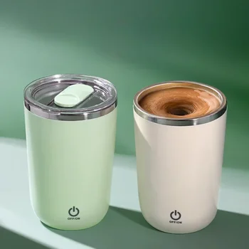 350ml electric mixing cup stainless steel portable milk coffee cups rechargeable smart stirring mug automatic magnetic drinkware