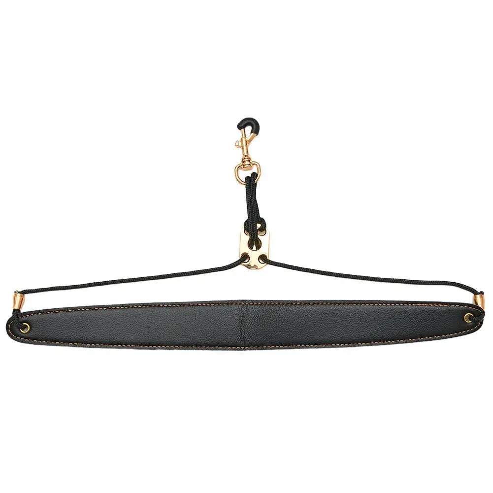 

Parts Saxophone Neck Strap Rubber Saxophone Black Brown Gift Metal PU Leather For Bassoon For Most Bass Clarinet