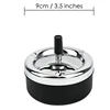 Cool Ashtray Stainless Steel Push Down Spinning Ashtray Self-Cleaning Ashtray With Lid Cover Ash Tray for Cigarette Smoking 5