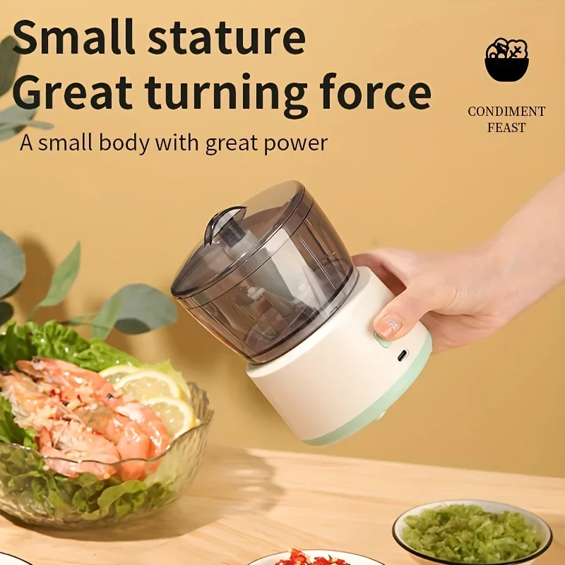 Multifunctional Food Processor - Cordless  Meat & Vegetable Grinder, Chopper, Meat Grinder, Dicer - Portable Mini Food Machine 4