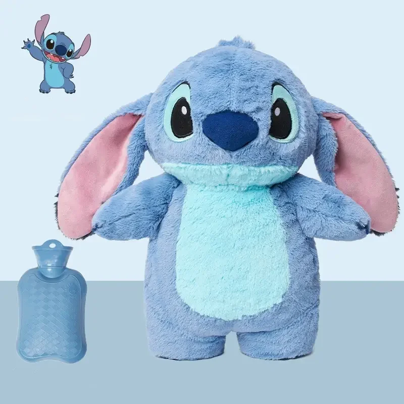 Disney Anime Lilo & Stitch Winter Large Plush Hot Water Kawaii Bottle Women'S Home Water Filling Scaldamani Regali Di Natale