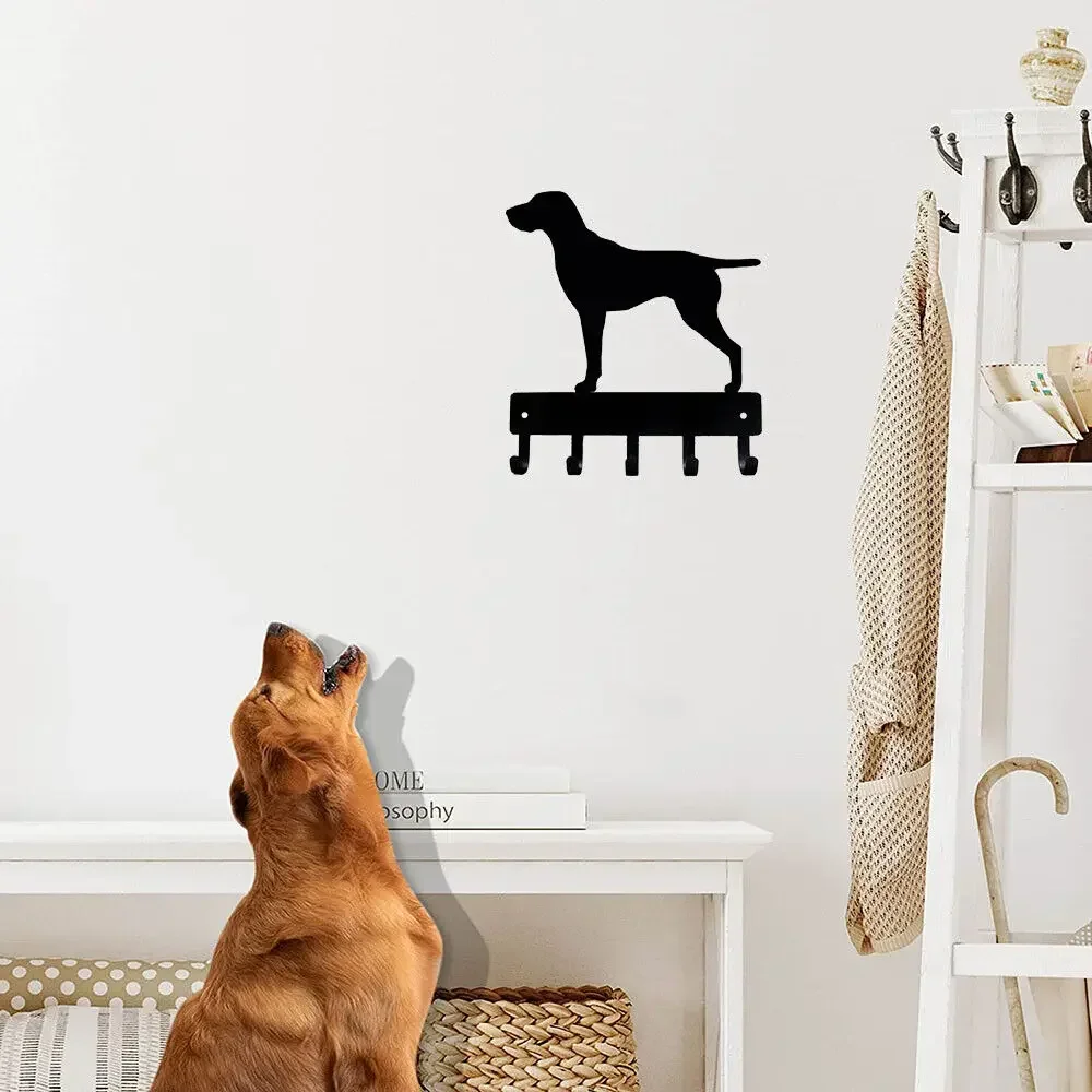 

German Shorthaired Pointer Dog - Metal Wall Art - Key Hooks & Keychain Holder
