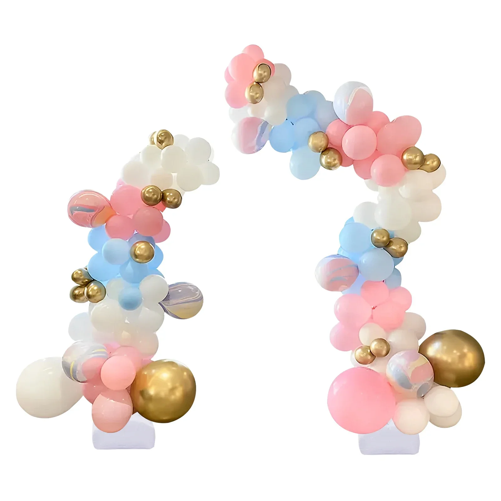 Bend Half Balloon Stand Frame mit Basen, Metallbogen, Halbbogen-Säulenständer für Hochzeiten, Babyparty, Geburtstags-Ballonbogen-Set – Detail 10