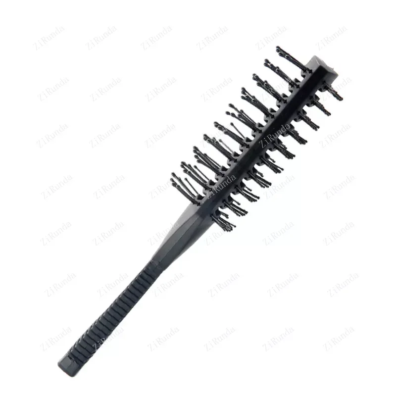 블랙 플라스틱 양면 마사지 빗, 엉킴 방지, 넓은 치아 브러시, 넓은 치아 미용 브러시, 양면 빗, 1 개