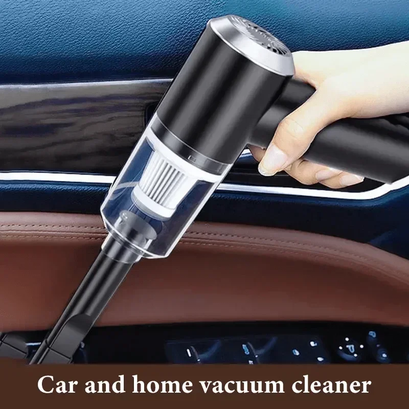 Black ABS Wireless Vacuum Cleaner for Home and Car